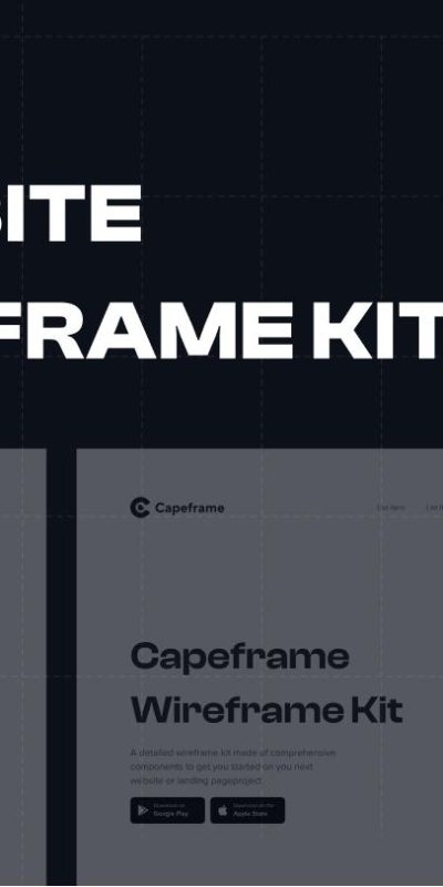Capeframe 网页线框图原型图 wireframe kit .fig素材下载