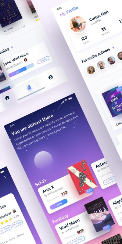 读书app ui .sketch素材下载