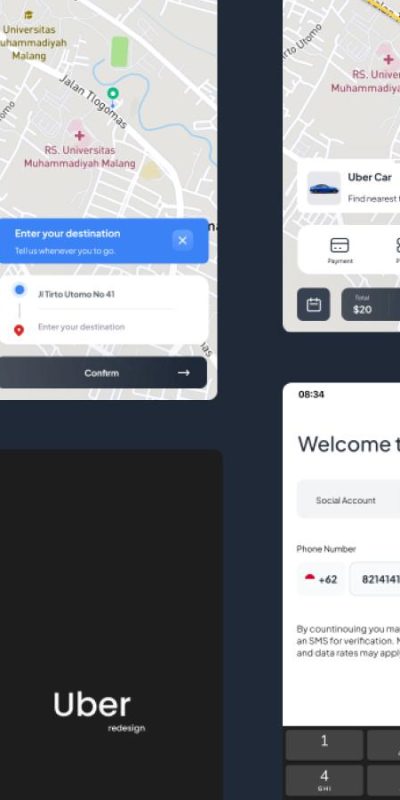Uber打车app ui .fig素材下载
