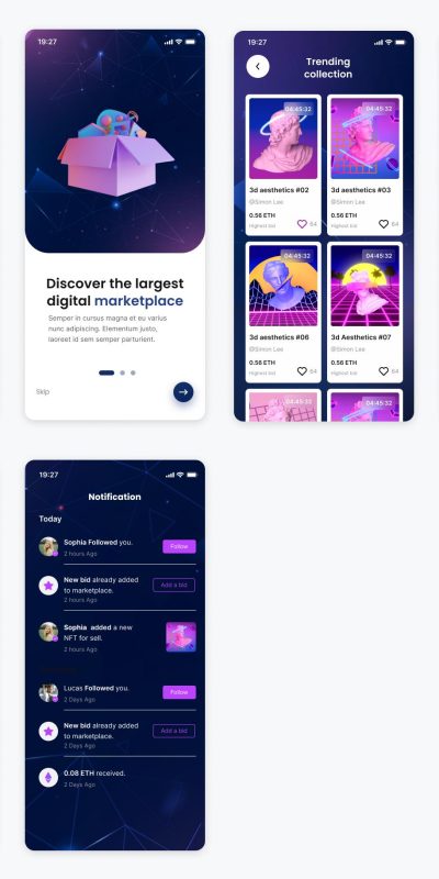 NFT数字藏品app ui .fig素材下载