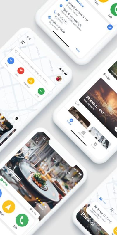 Google 地图 APP ui Redesign .xd素材下载