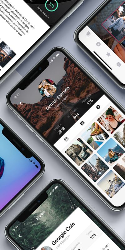 20个app 用户信息页 profile ui .sketch素材下载