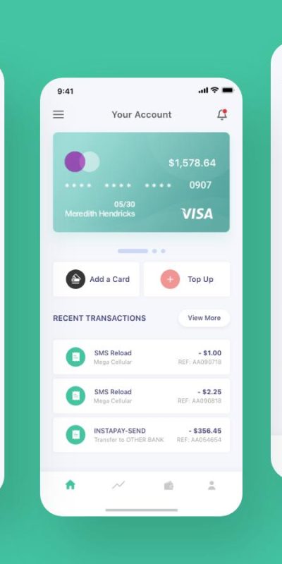 金融钱包app ui .xd素材下载