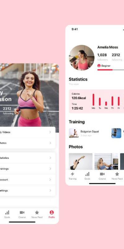健身app 用户信息页面ui .xd素材下载