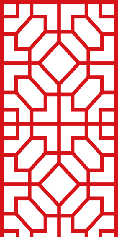 中国风古典中式镂空门窗隔断屏风窗花矢量AI设计素材免扣PNG图案(096)