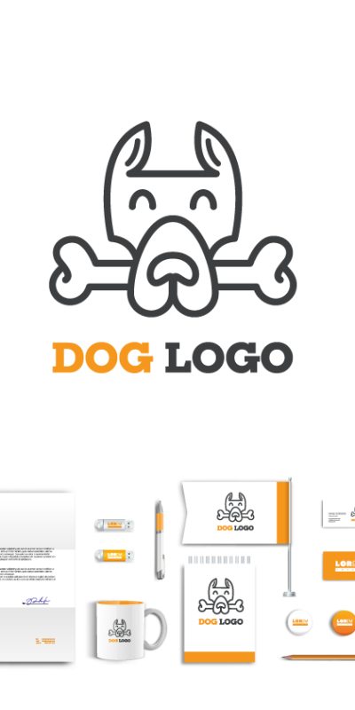 动物头像几何简约logo标志vi套装插画icon模板AI矢量设计素材(4)