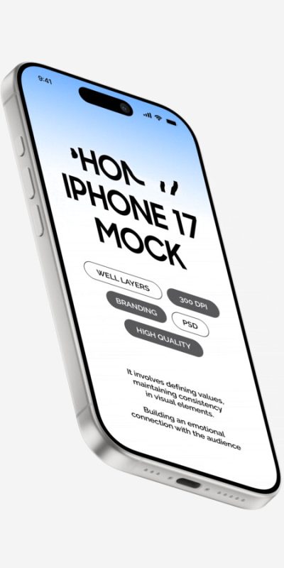 逆光iPhone手机UI界面设计展示PSD素材样机(3)