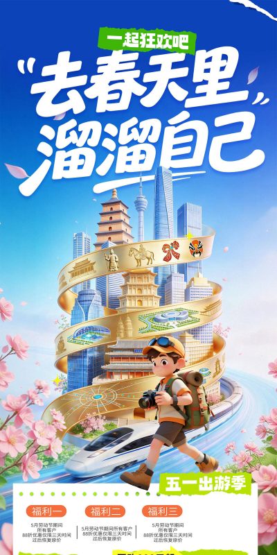 节日出行宣传海报PSD素材合集(53)
