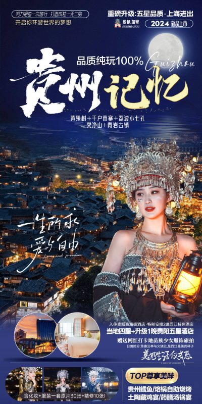 贵州景点旅游海报PSD模板素材合集(61)