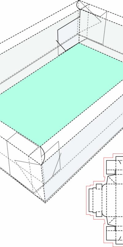 礼盒包装盒刀版图 异形折叠盒天地盖设计(16).eps
