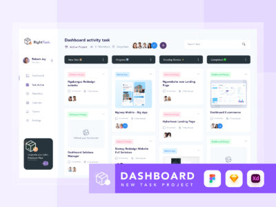 任务、项目看板saas应用 .fig .sketch .xd素材下载