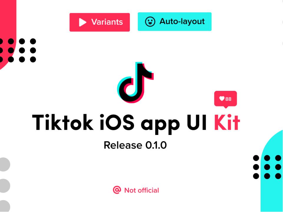 抖音国际版TikTok IOS App UI Kit .fig素材下载