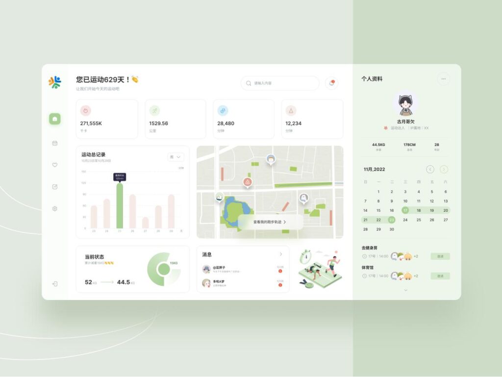 运动健身dashboard 数据后台UI .fig素材下载