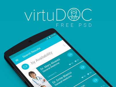 virtu DOC 医疗类App gui psd下载