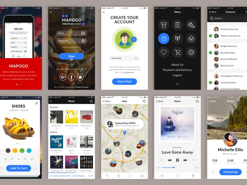 Mapogo UI Kit Sample Sketch素材下载