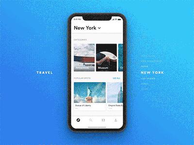 Travel Guide 旅游类app ui模板sketch&AE下载