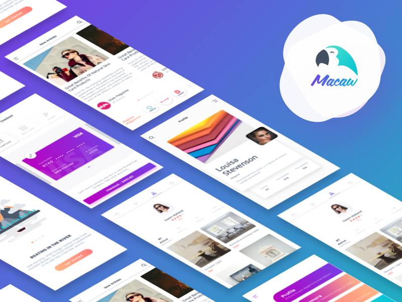 Macaw ui kit .sketch下载
