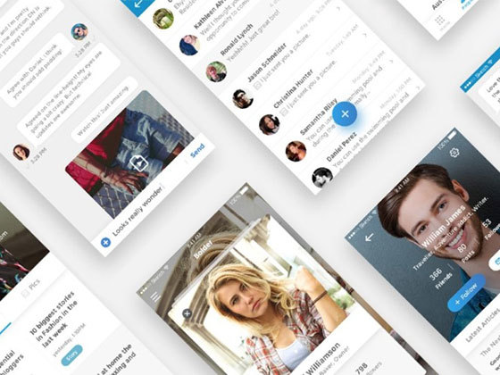 Bolder 社交app ui .sketch素材下载
