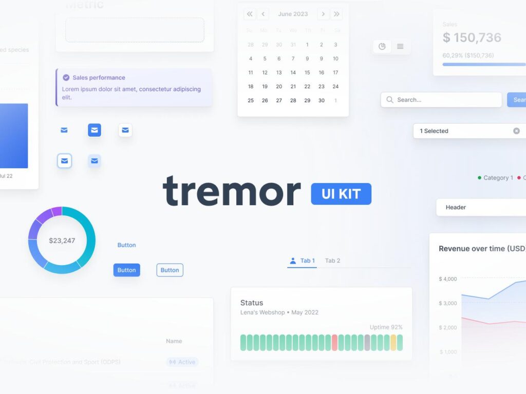 Tremor UI Kit 设计系统 .fig素材下载