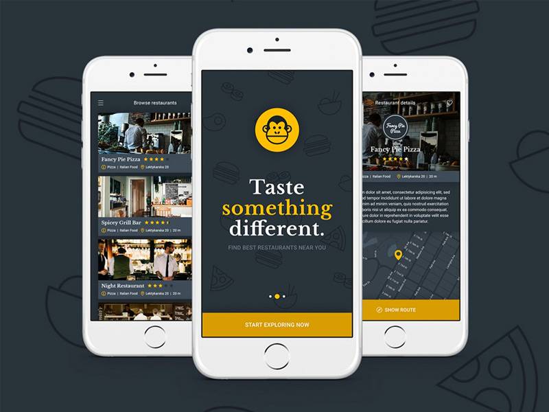 Foodmonkey Mobile App psd