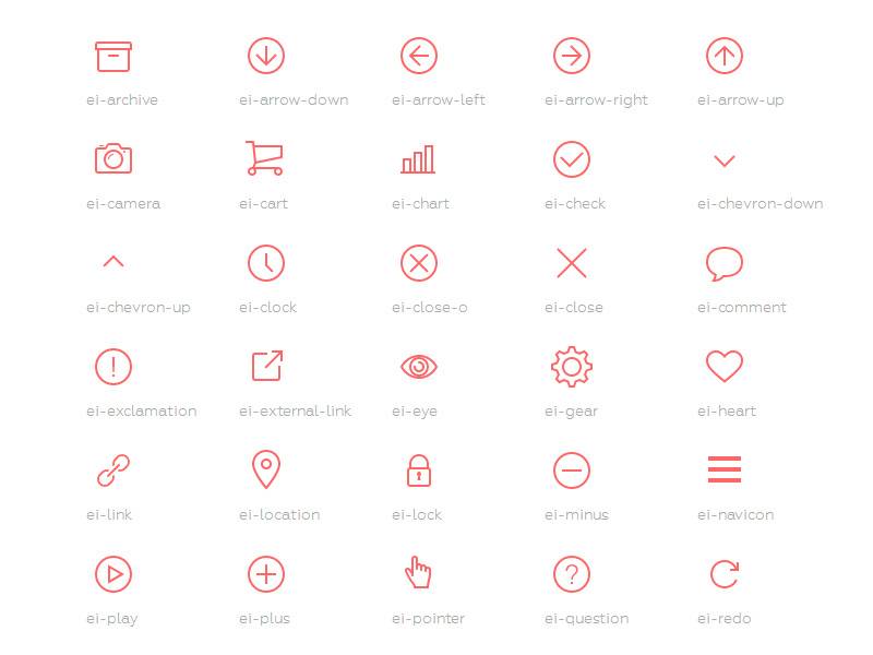 Evil Icons 非常实用的图标集 svg ai sketch格式下载