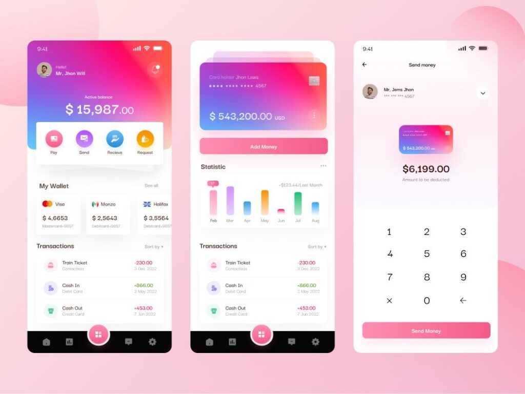 金融钱包app ui .fig素材下载