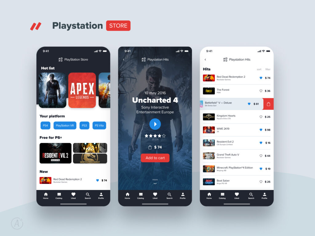 PlayStation store app ui .fig素材下载