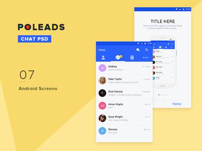 Poleads Chat 聊天app GUI psd下载