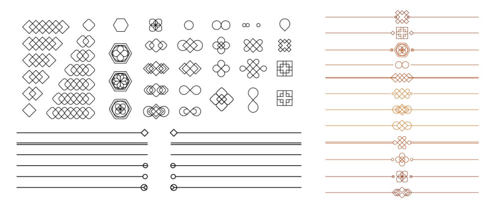 中国传统东方线条系列 .eps素材下载