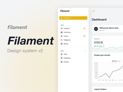 Filament dashboard ui 设计系统 .fig素材下载