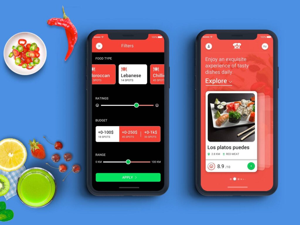 餐饮饭店app ui .psd素材下载