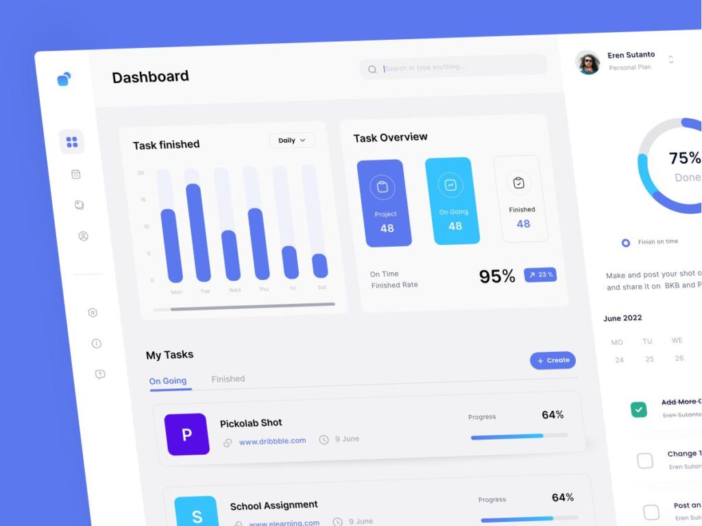 Ngatur 任务管理dashboard ui .fig素材下载