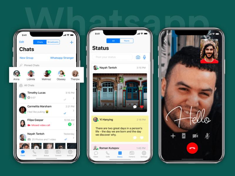 WhatsApp redesign .sketch下载