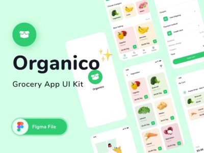 Organico 蔬菜水果社区电商app ui .fig素材下载