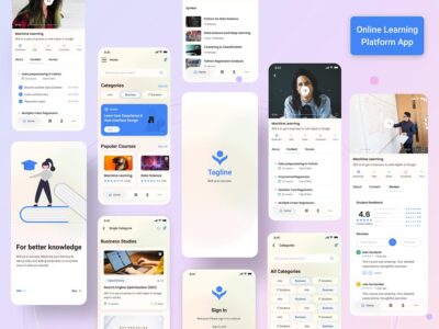 Tagline在线教育app ui .fig素材下载