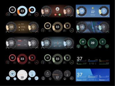 apple car 汽车数字仪表盘ui .fig素材下载