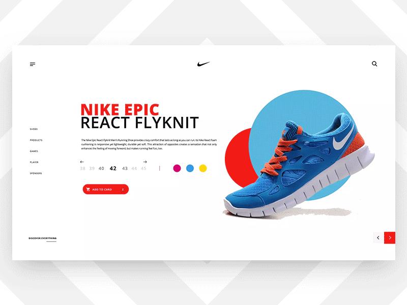 Nike Shoes Landing Page 动效 .psd & .ai下载