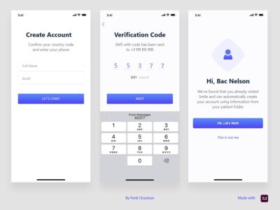 app 注册流程UI .xd素材下载
