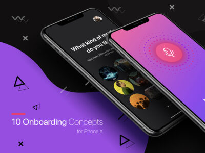 10个app onboarding ui .sketch素材下载