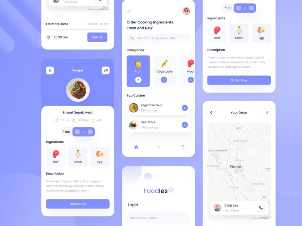 美食app ui .fig .sketch .xd素材下载