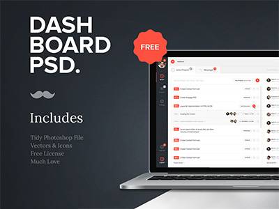 Dashborad(后台界面) PSD 下载