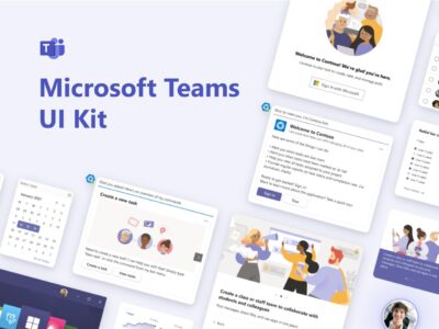 Microsoft Teams UI Kit saas服务ui .fig素材下载