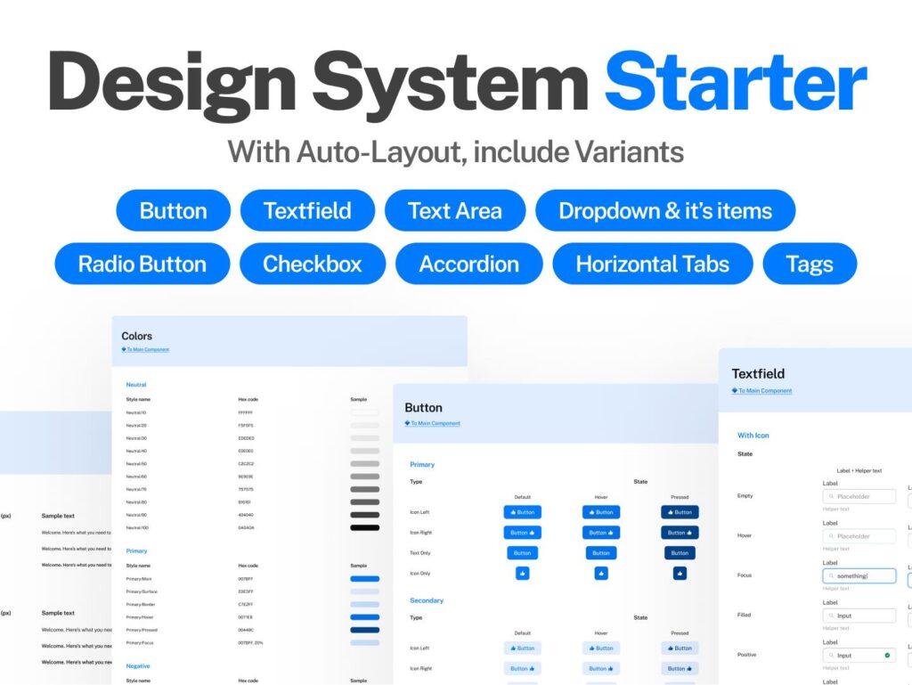 Design System Starter 入门级UI设计系统 .fig素材下载