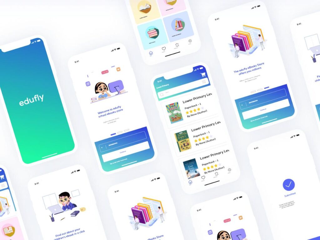 Edufly 读书app ui .xd素材下载