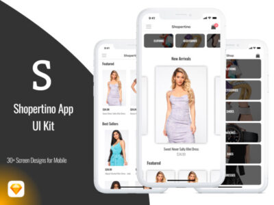 成套电商app ui Shopertino .sketch素材下载