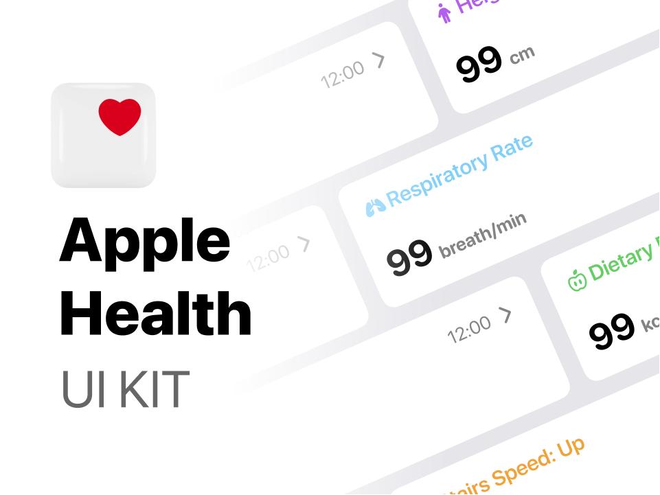 Apple Health 苹果健康app ui设计系统 .fig素材下载