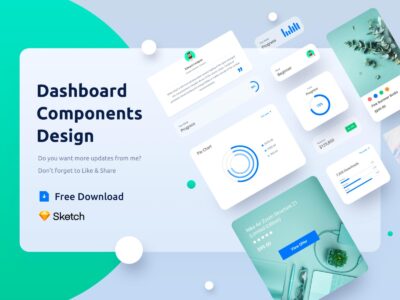 dashboard 组件 ui kit .sketch素材下载