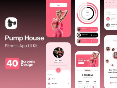 Pump House健身app ui .fig素材下载