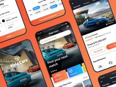 Vola Cars 租车app ui .sketch素材下载