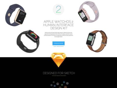 Apple watchOS 2 APP UI设计素材包sketch下载